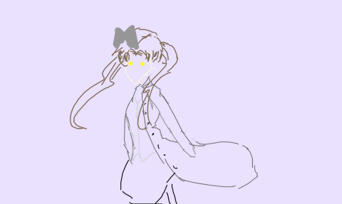 灰衣服灰蝴蝶結棕髮雙馬尾金瞳 by 狗屁充满了决心 2025/12/6